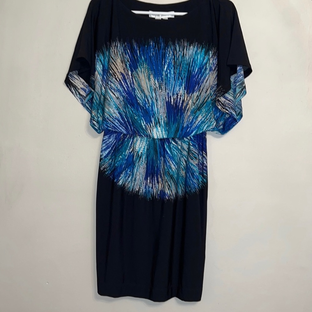 Maggy London Color Burst Black Dress